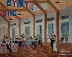 Ashley & Ben. 16x20. Live painting of the first dance.