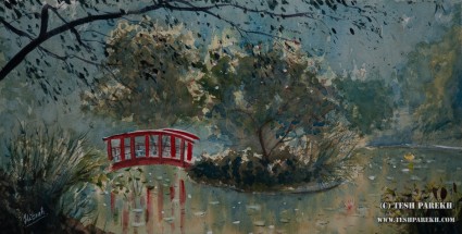 Wilmington Arboretum. Plein Air. Watercolor on paper.