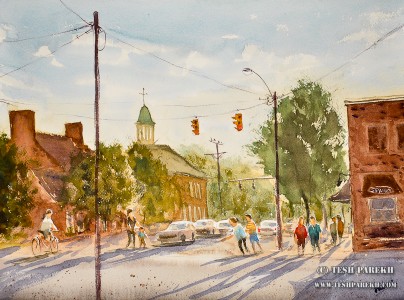 plein-air-watercolor-chapel-hill-franklin-street