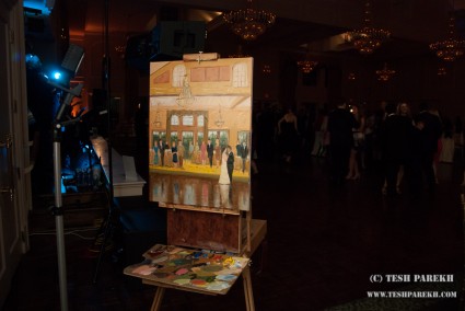 Live Wedding Reception painting at NRCC