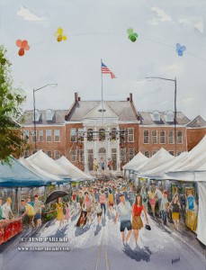 My featured painting of the Cary Lazy Daze 2014. 