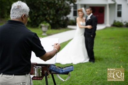 Wedding painting at the Hudson Manor.