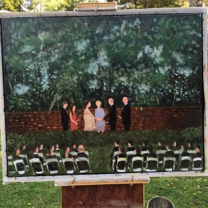 LIVE Wedding Painting by Tesh Parekh, Carol and Bruce, Weymouth, Southern Pines